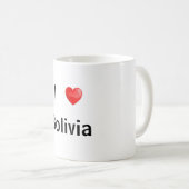 Mug J'aime la Bolivie (Devant droit)