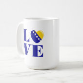 Mug J'aime la Bosnie (Devant gauche)