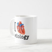 Mug J'aime la cardiologie (Devant gauche)
