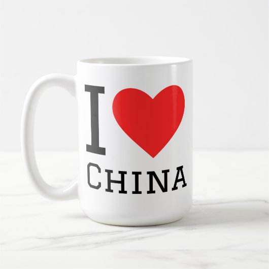 Mug J'aime la Chine (Gauche)