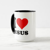 Mug j'aime la citation chrétienne de Jésus (Devant gauche)