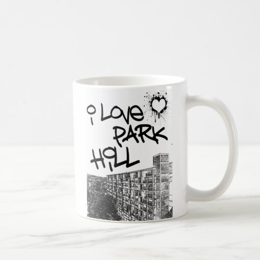 Mug J'aime la colline de parc (Droite)