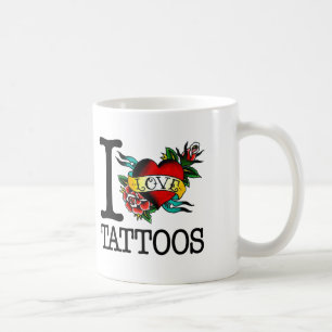 Mug j'aime la conception de fripes encrée par tatouag