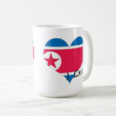Mug J'aime la Corée du Nord (Devant droit)