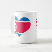 Mug J'aime la Corée du Nord (Devant gauche)