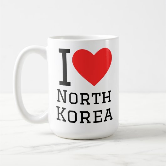 Mug J'aime la Corée du Nord (Gauche)
