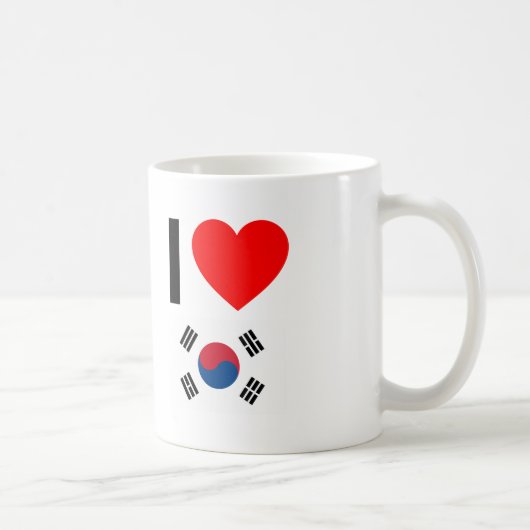 Mug j'aime la corée du sud (Droite)
