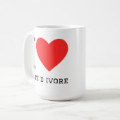 Mug J'aime la Côte d'Ivoire (Devant gauche)