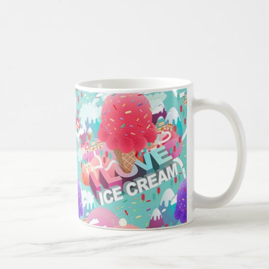Mug j'aime la crème glacée (Droite)