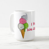 Mug J'aime la crème glacée (Devant gauche)