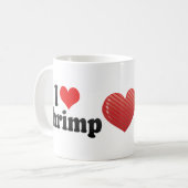 Mug J'aime la crevette (Devant gauche)