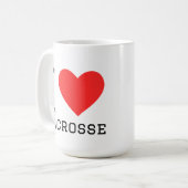 Mug J'aime la crosse (Devant gauche)