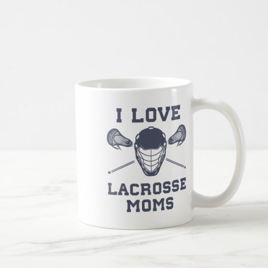 Mug J'Aime La Crosse Moms Drôle Lax (Droite)