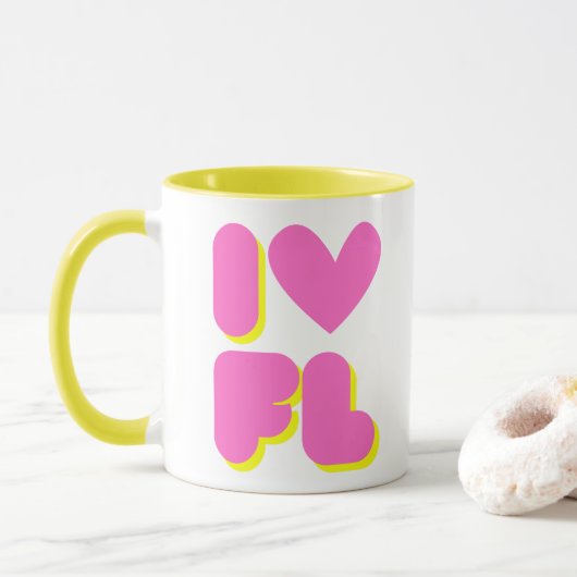 Mug J'aime la Floride (Avec donut)