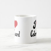 Mug J'aime la garde du drapeau (de coeur) (Centre)