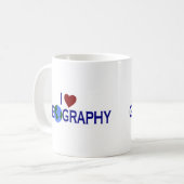 Mug J'aime la géographie (Devant gauche)