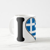Mug J'aime la Grèce (Devant gauche)