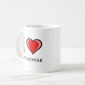 Mug J'aime la lacrosse (Devant gauche)