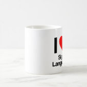 Mug j'aime la langue des signes (Centre)