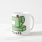 Mug J'aime la machine à coudre de Kawaii de métier (Devant droit)