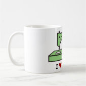 Mug J'aime la machine à coudre de Kawaii de métier (Gauche)