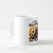 Mug J'aime la maison hantée Halloween Sorcière de lune (Devant gauche)