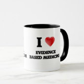 Mug J'aime la MÉDECINE BASÉE PAR PREUVES (Devant droit)