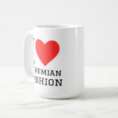 Mug J'aime la mode bohémienne (Devant gauche)