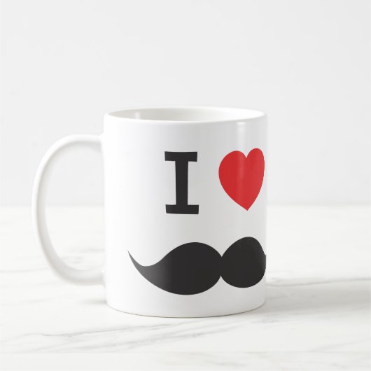 Mug j'aime la moustache (Gauche)