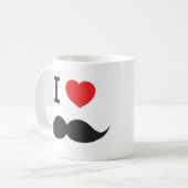 Mug J'aime la moustache (Devant gauche)