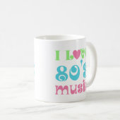 Mug J'aime la musique 80s (Devant droit)