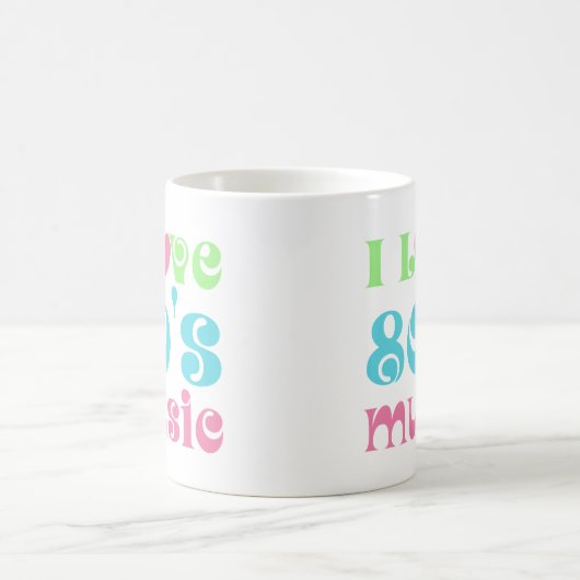 Mug J'aime la musique 80s (Centre)
