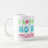 Mug J'aime la musique 80s (Gauche)