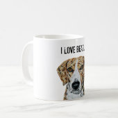 Mug J'aime la musique Beagle (Devant gauche)