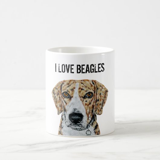 Mug J'aime la musique Beagle (Centre)