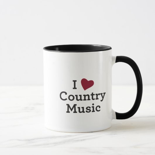 Mug J'aime la musique country (Droite)
