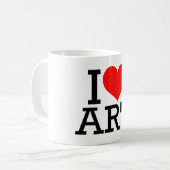 Mug J'aime la musique d'art (Devant gauche)