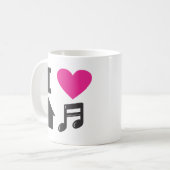 Mug J'aime la musique de maison (Devant gauche)