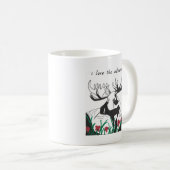 Mug J'aime la nature de l'orignal Fleur sauvage rustiq (Devant droit)