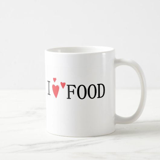 Mug J'aime la nourriture (Droite)
