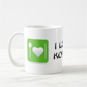 Mug j'aime la nourriture coréenne - vert (Gauche)
