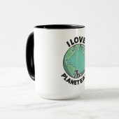 Mug J'Aime La Planète Terre (Devant gauche)
