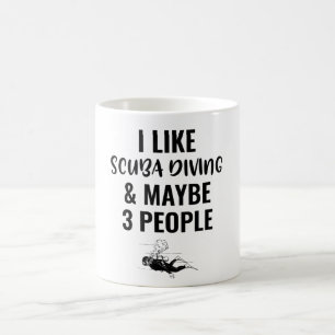 Mug J'Aime La Plongée Sous-Marine Et Peut-Être 3 Perso
