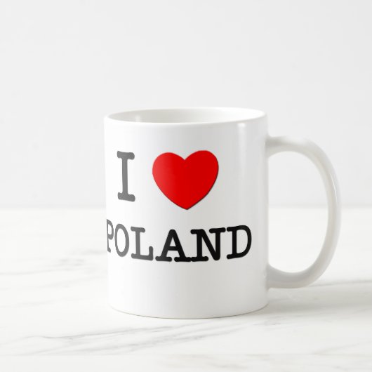 Mug J'aime la Pologne (Droite)