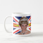 Mug J'aime la princesse Diana (Gauche)