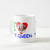 Mug J'aime la reine - la Reine Elizabeth II (Devant gauche)