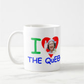 Mug J'aime la reine - la Reine Elizabeth II (Gauche)
