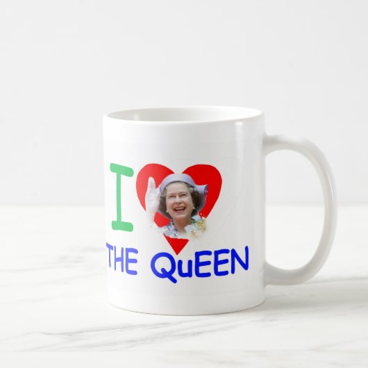 Mug J'aime la reine - la Reine Elizabeth II (Droite)