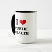 Mug J'aime la santé publique (Devant gauche)