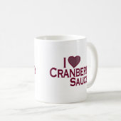 Mug J'aime la sauce à la canneberge (Devant droit)